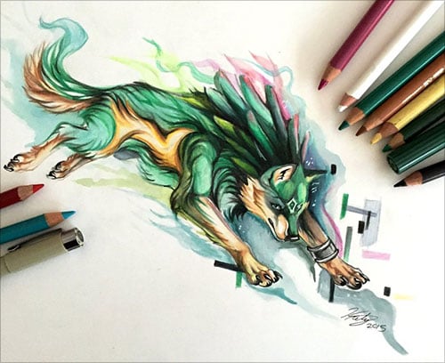 unique animal pencil drawings