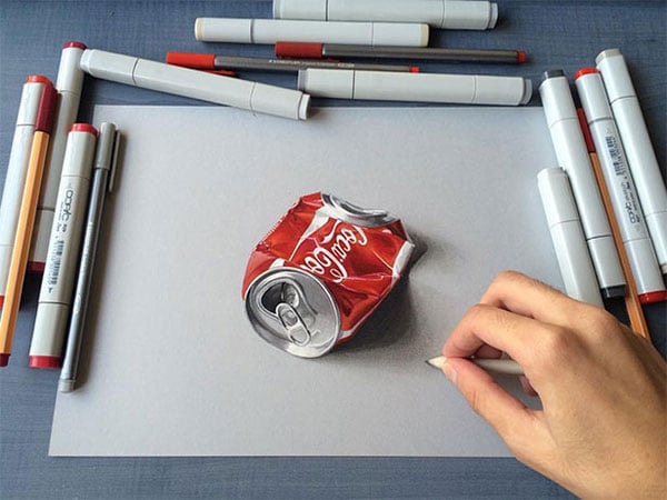 3D Color Pencil Drawing