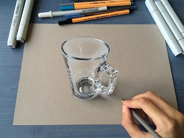 3D Drawing With Colour Pencil