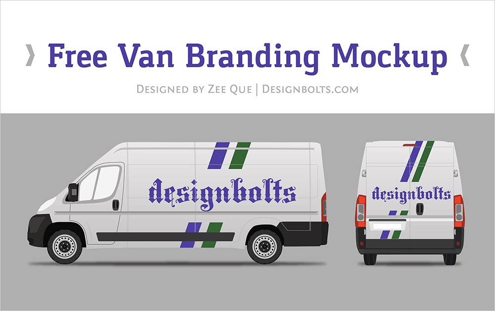 Download Free Van Branding Mock Up Ai Eps Format PSD Mockup Templates