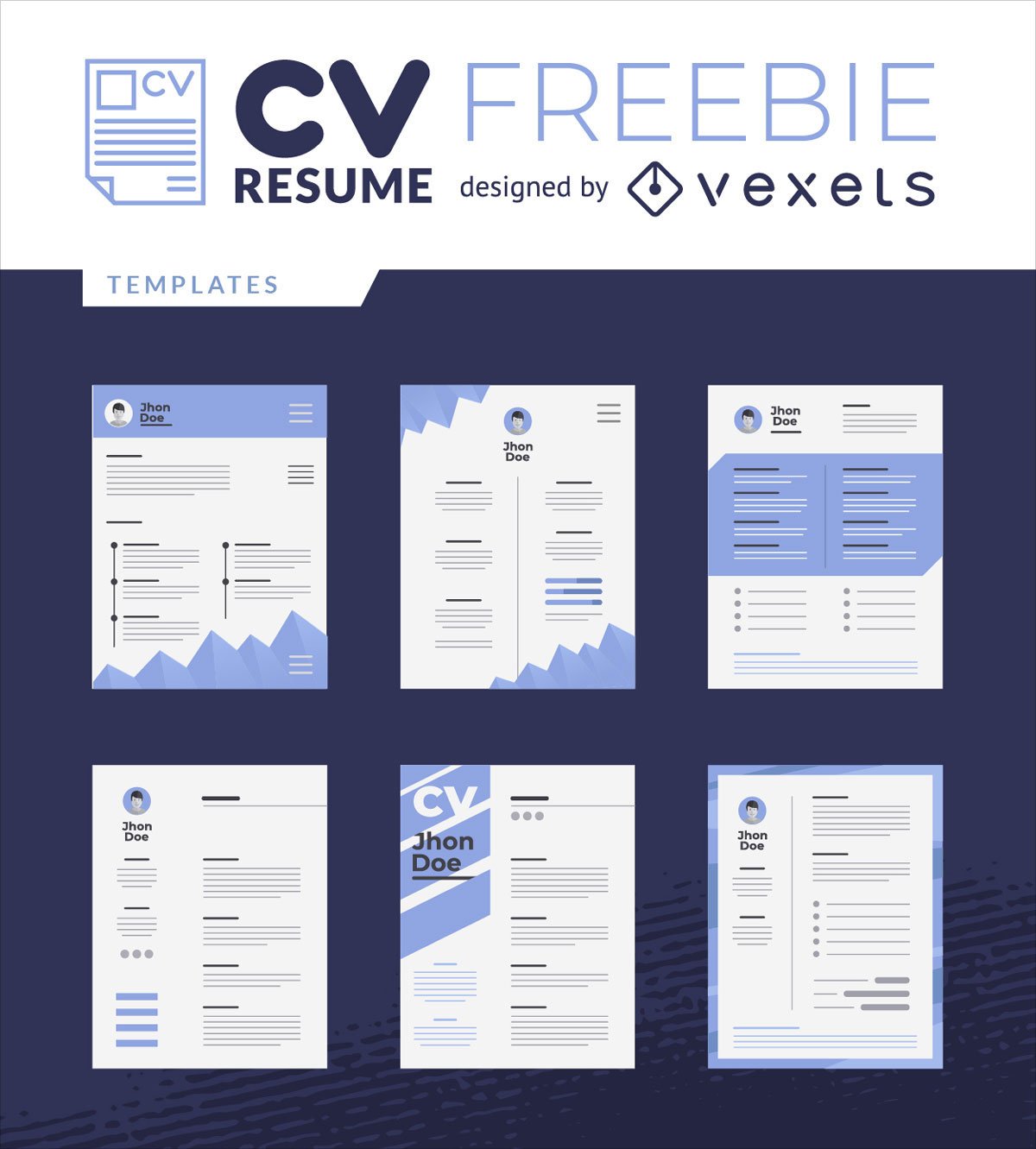 Resume-cv-freebie by vexels