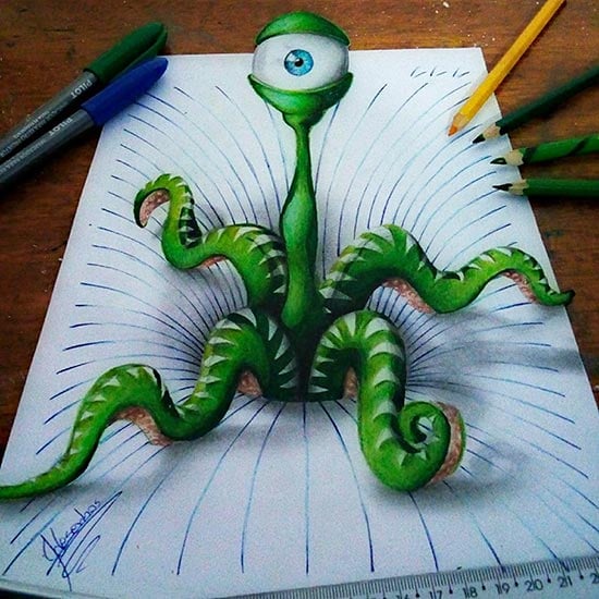 20+ Awe-Inspiring 3D Pencil Drawings by 16 Year Old Artist