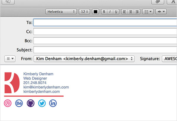 professional email signature examples outlook