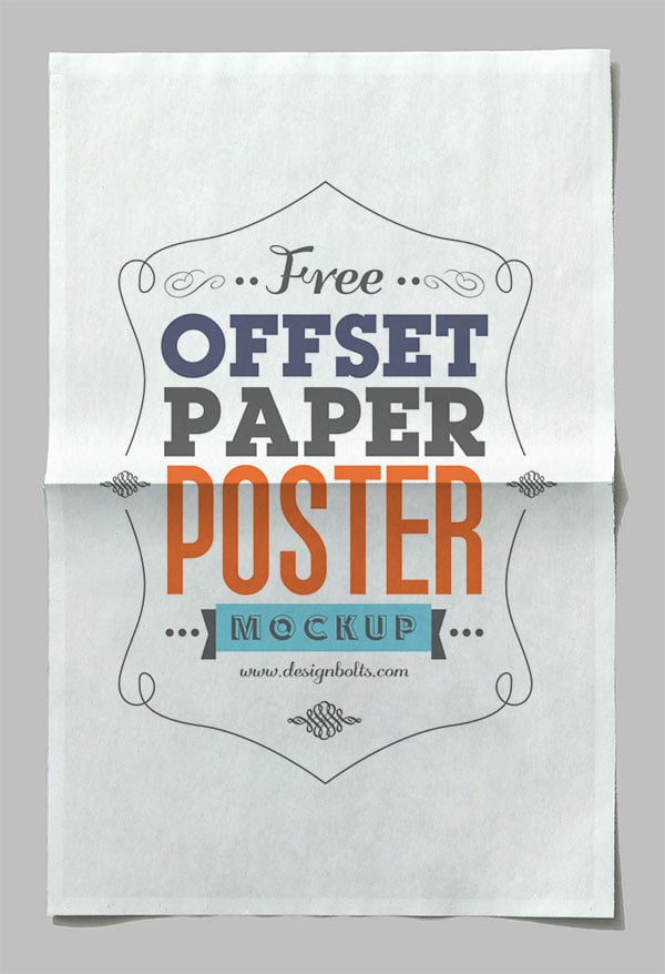 Paper Poster Mockup (PSD)