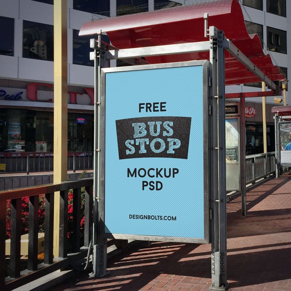 Free-Outdoor-Advertising-Bus-Shelter-Mockup-PSD-File