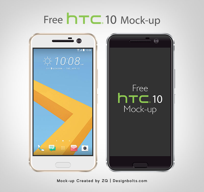 Download Free Vector Htc 10 Mockup In Ai Eps Format