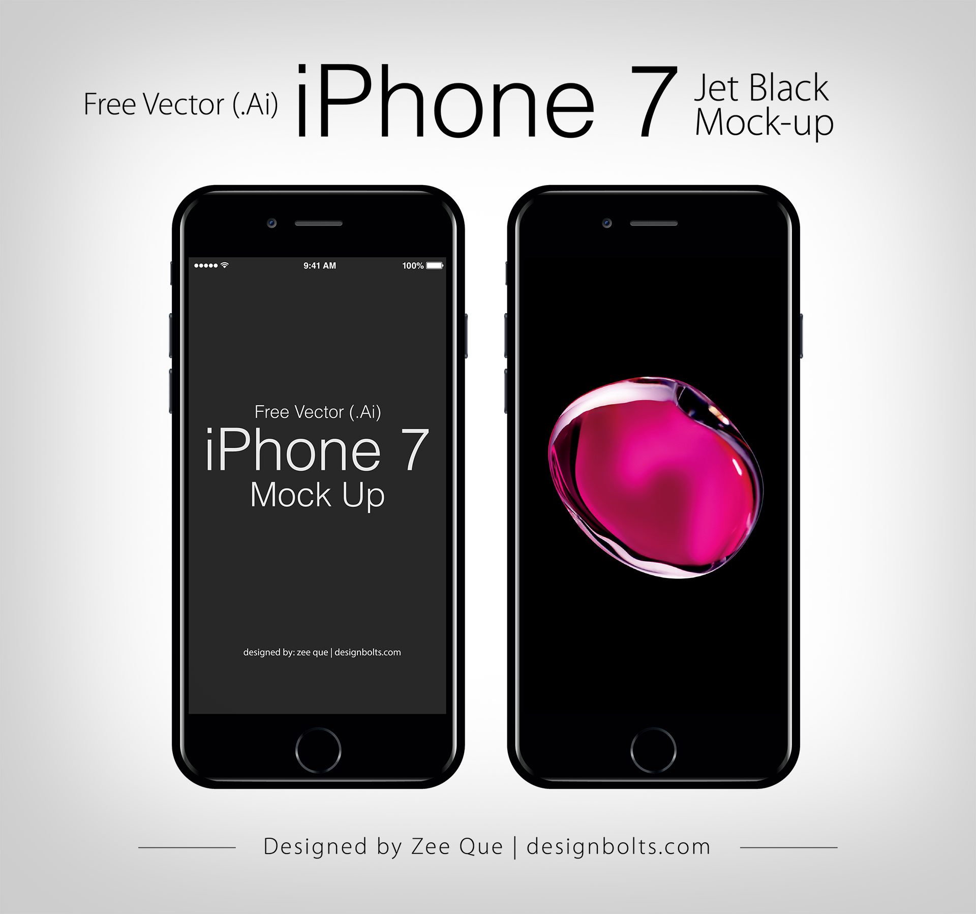 Free Vector Apple Iphone 7 Mockup In Ai Eps Format