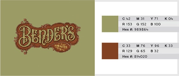 Dull Green & Brown Color Combination