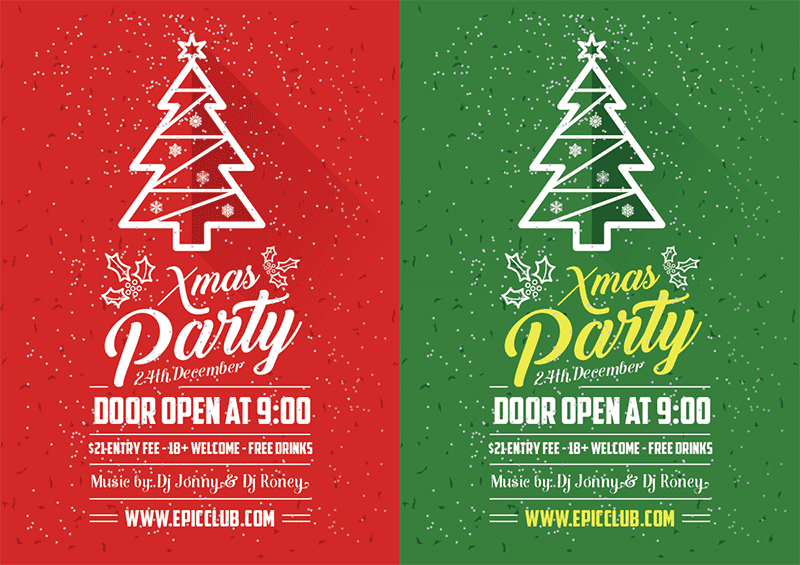 10 Best Free Christmas Party Flyer Poster Design Template In Ai Psd Format 16