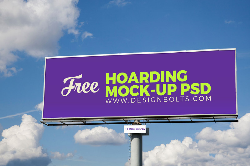 Download Free Outdoor Advertising Hoarding Mock-up PSD