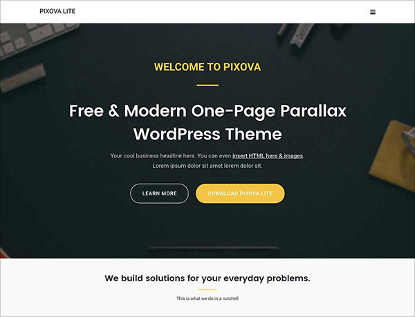  One Page Parallax WordPress Theme