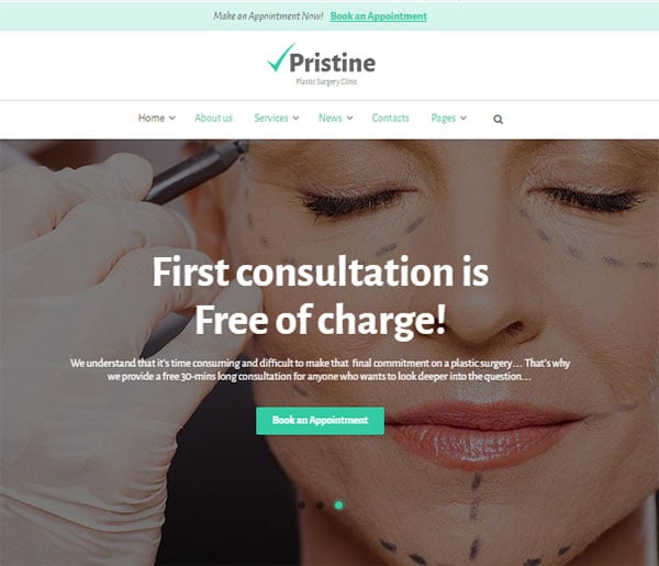 Plastic surgery wordpress theme
