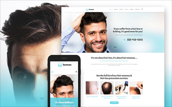 Hair Salon WordPress template 