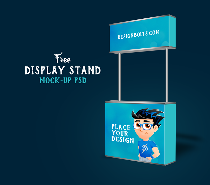 Download Free Trade Show Booth Display Stand Mock-Up PSD