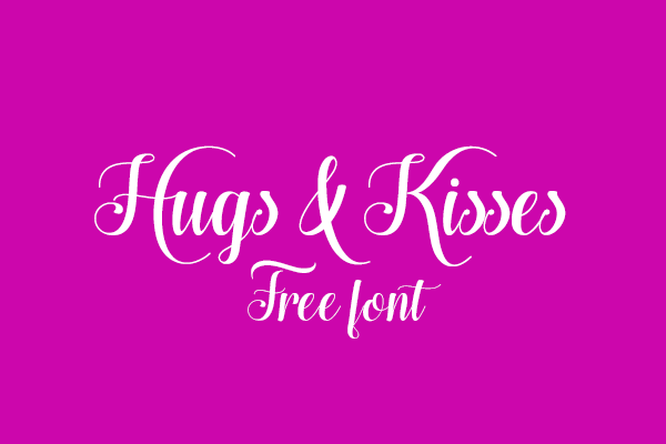 Hugs & Kisses free Font Download 2017