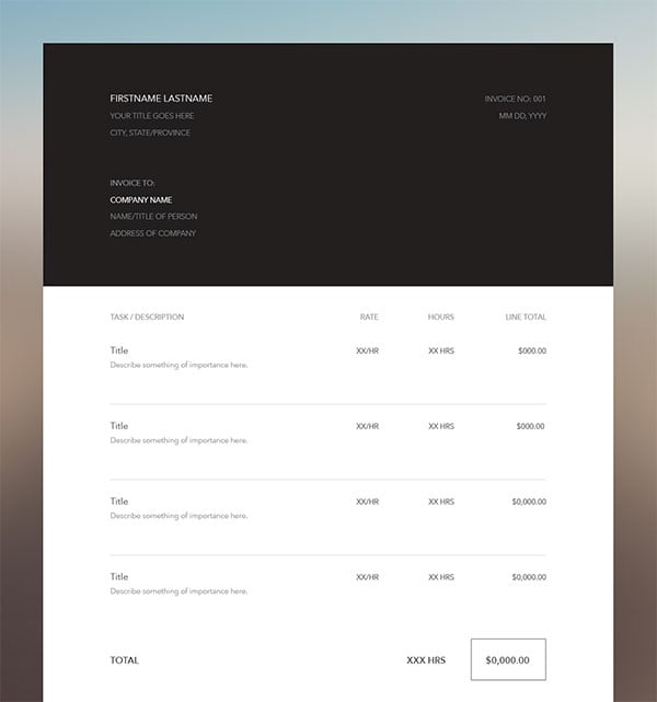 Top 10 Best Free Professional Invoice Template Designs In Ai Psd Format