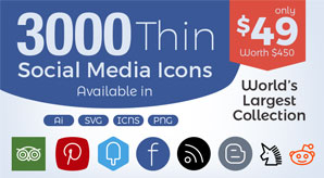 Free-&-Premium-3000-Thin-Social-Media-Icons-2017-In-Ai,-SVG,-PNG-&-ICNS