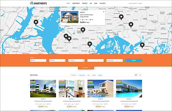 Real Estate WordPress Template 