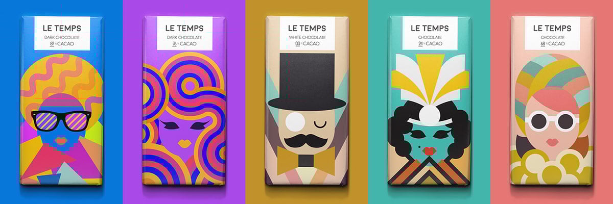 色彩活潑輕快的包裝設計(下) 1 Le-Temps-Cool 巧克力包裝