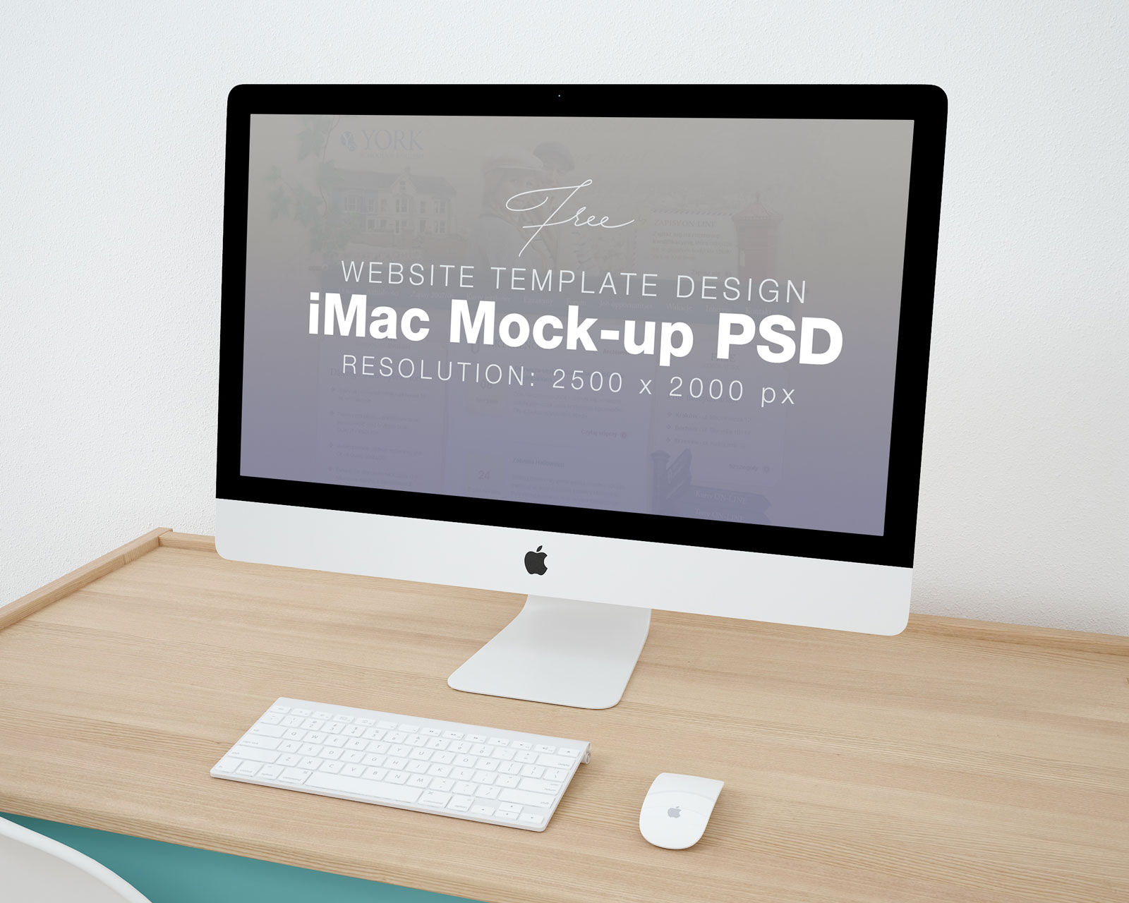 Download Free High Quality Website Design Apple iMac Mock-up PSD