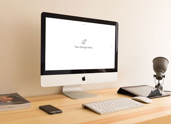 Free-Apple-iMac-Workplace-Photo-Mockup-PSD