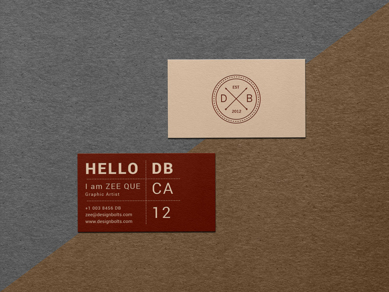 Download Free Textured Business Card Mockup Psd PSD Mockup Templates