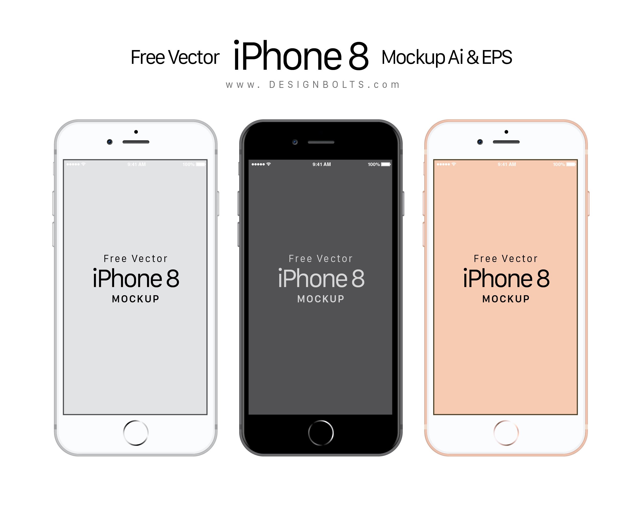 Download Free Vector Apple iPhone 8 Mockup Ai & EPS
