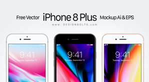 Free Vector Apple iPhone 8 Plus Mockup Ai &amp; EPS
