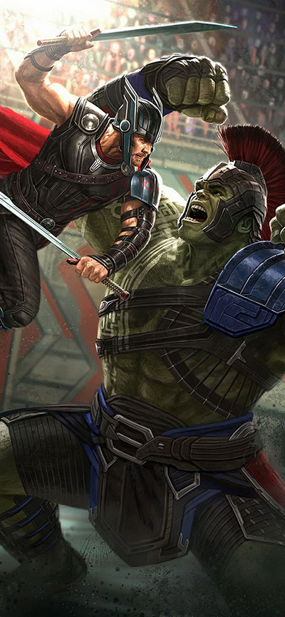 Thor-Hulk-Fight-iPhone-X-Wallpaper-HD