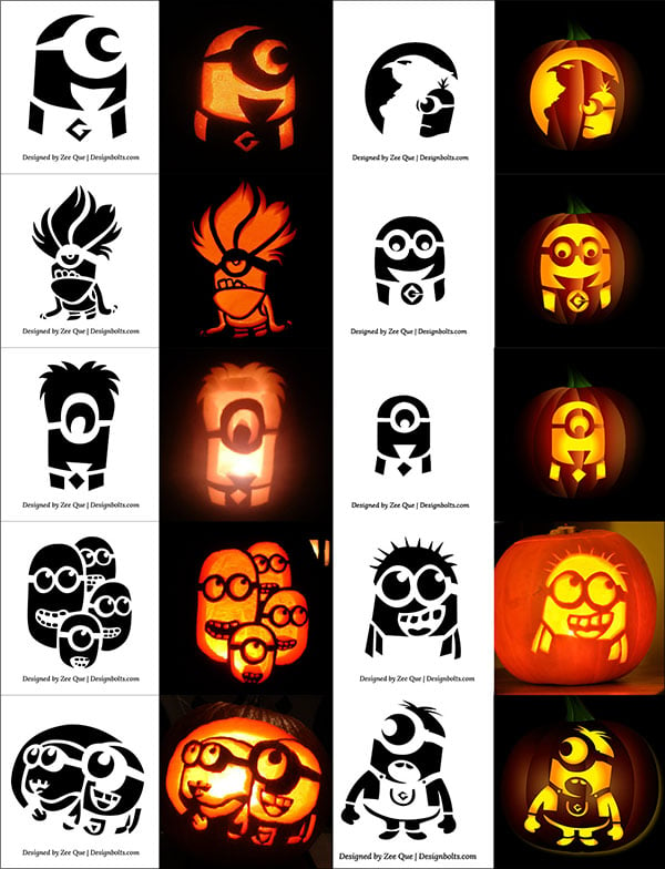 420+ Free Printable Halloween Pumpkin Carving Stencils, Patterns ...