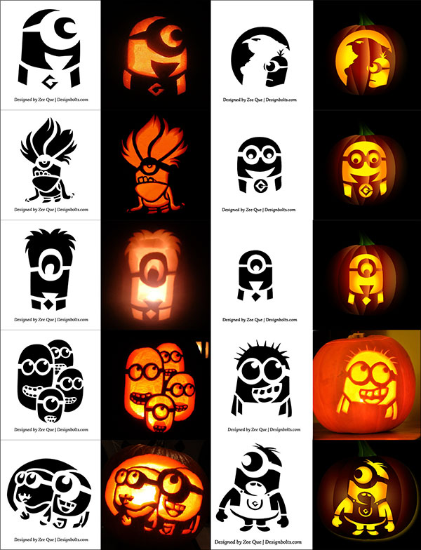 Minion Pumpkin Stencil Printable