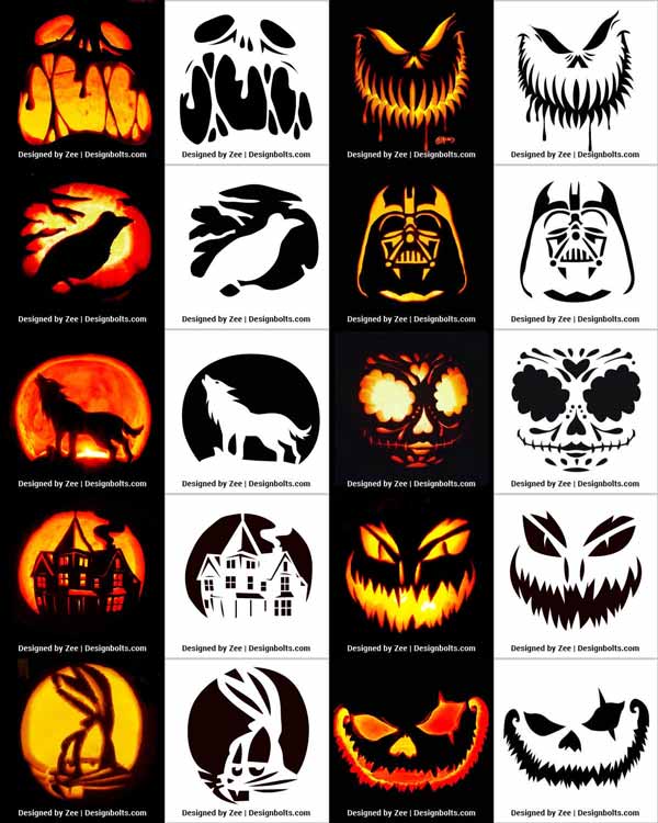 420 free printable halloween pumpkin carving stencils patterns designs faces ideas