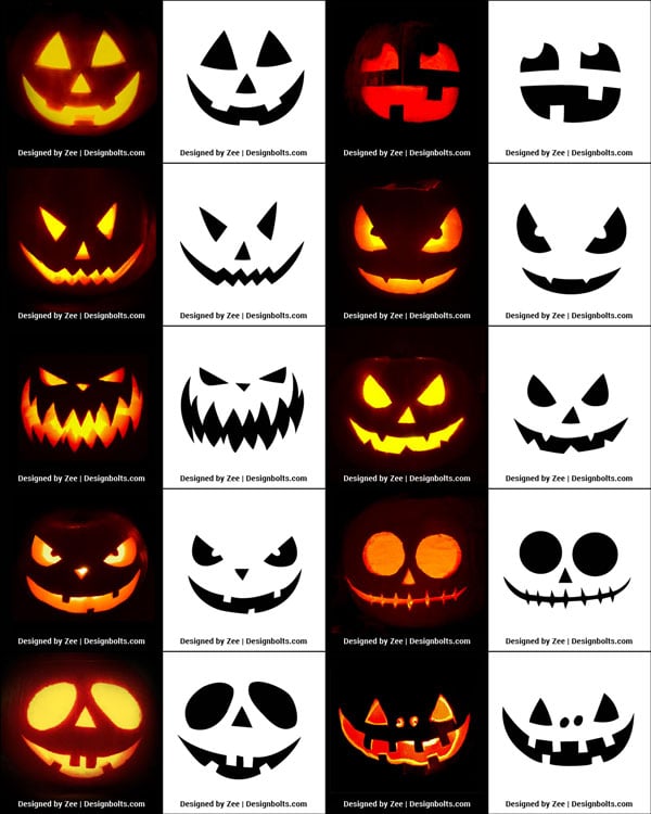 420+ Free Printable Halloween Pumpkin Carving Stencils, Patterns ...