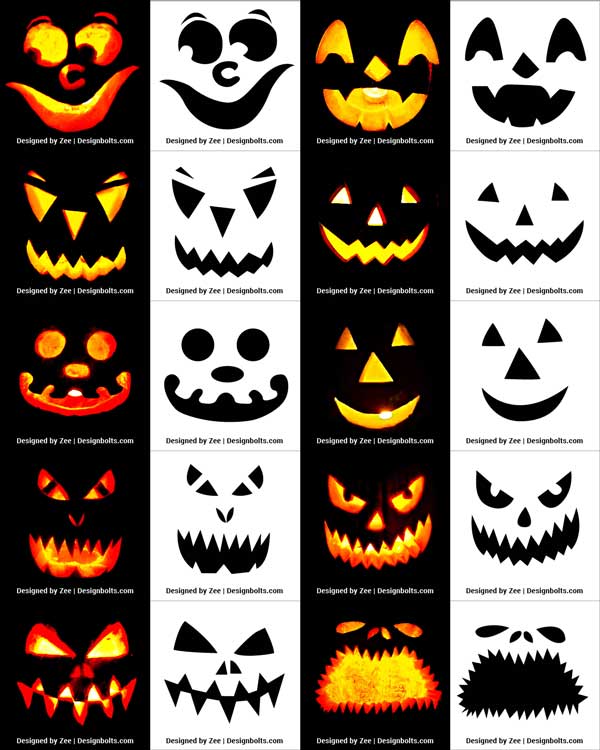 420+ Free Printable Halloween Pumpkin Carving Stencils, Patterns ...