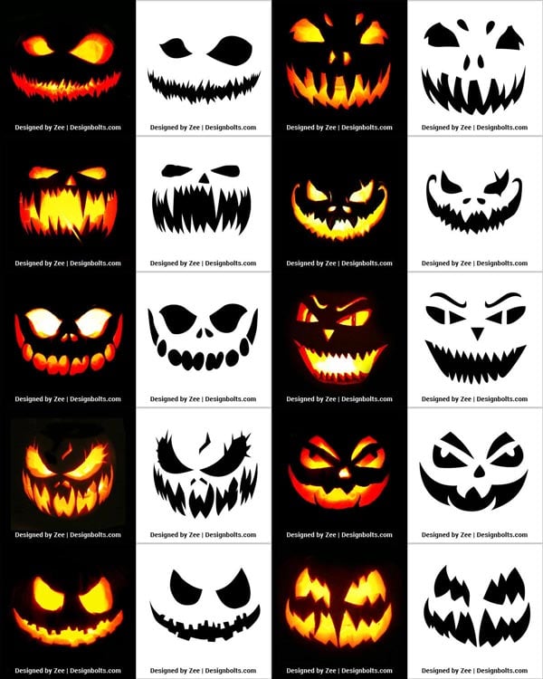 420+ Free Printable Halloween Pumpkin Carving Stencils, Patterns ...