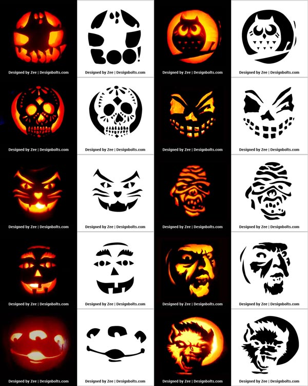 420+ Free Printable Halloween Pumpkin Carving Stencils, Patterns ...