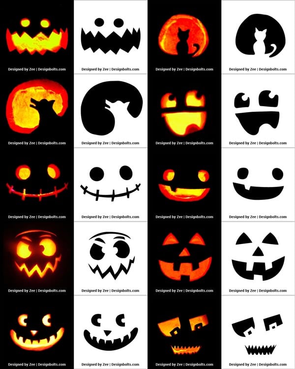 420+ Free Printable Halloween Pumpkin Carving Stencils, Patterns ...