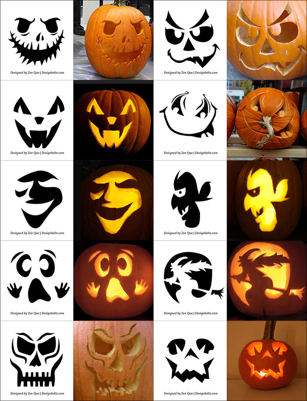 Pumpkin Carving Patterns Free Printable Scary