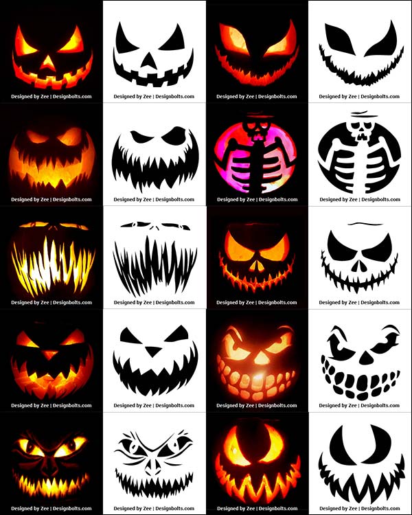420 Free Printable Halloween Pumpkin Carving Stencils Patterns 