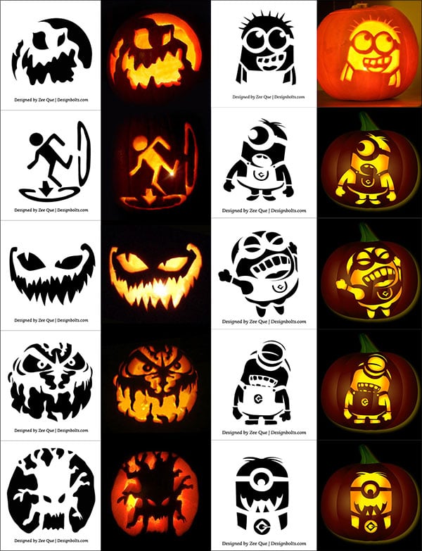 Free printable minion pumpkin stencils - dreamdiki