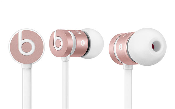 beats in ear rose gold