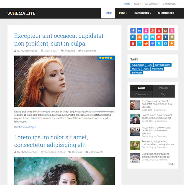 magazine wordpress theme 2017