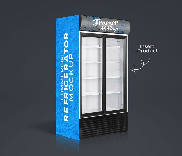 Download Free Commercial Refrigerator, Cooler / Freezer Mockup PSD ...