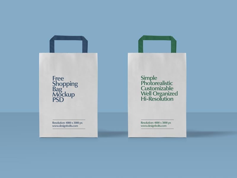 Download Free Paper Shopping Bag Mockup PSD