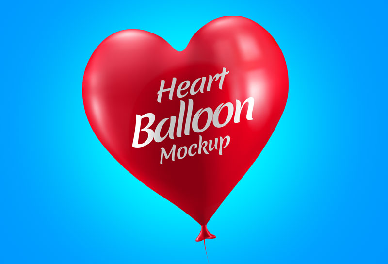 Download Free Heart Balloon Mockup Psd For Valentine S Day