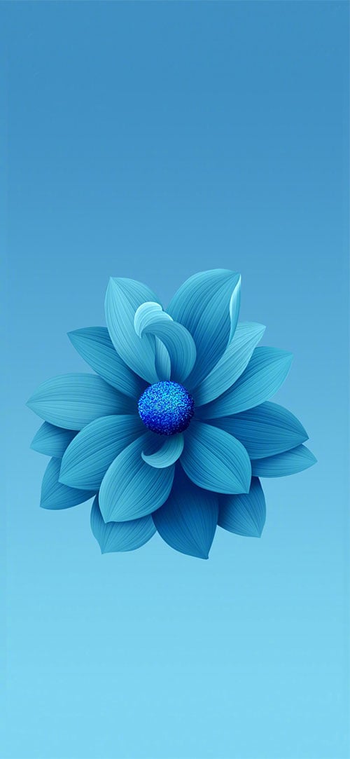 Blue-Flower-Apple-iPhone-X-Background