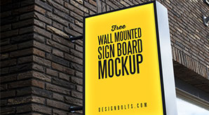 Free-Outdoor-Advertising-Wall-Mounted-Sign-Board-Mockup-PSD-2