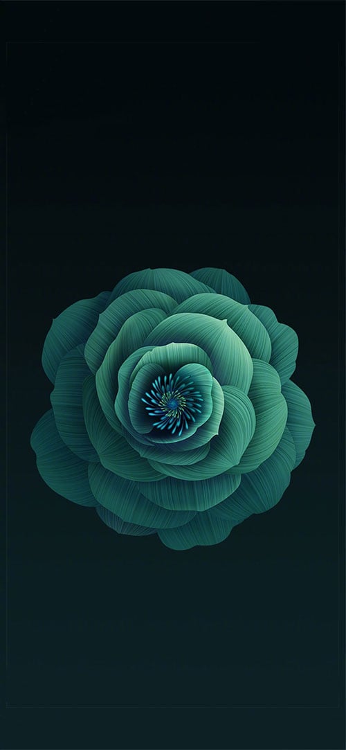 Green-Flower-Apple-iPhone-X-Background