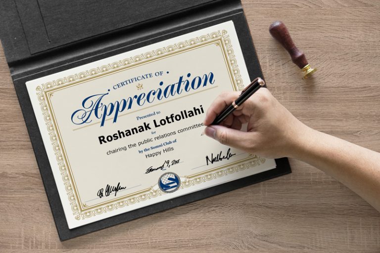 Download Free A4 Size Achievement Certificate Mockup PSD