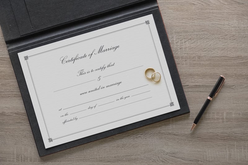 Download Free Marriage Certificate Template Mockup Psd